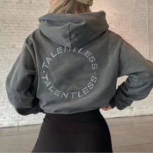 TALENTLESS Charcoal Oversized Hoodie
